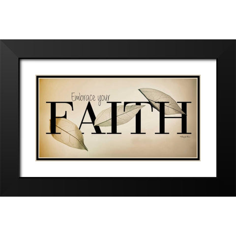 Embrace Your Faith Black Modern Wood Framed Art Print with Double Matting by Vieira, Robin-Lee