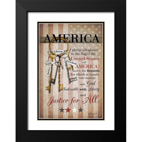 The Keys to Freedom Black Modern Wood Framed Art Print with Double Matting by Vieira, Robin-Lee