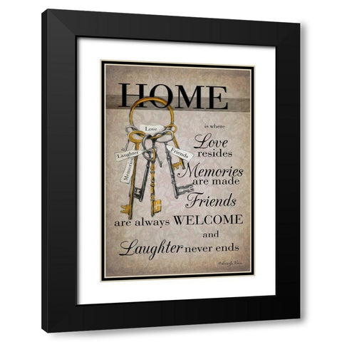 House Keys Black Modern Wood Framed Art Print with Double Matting by Vieira, Robin-Lee