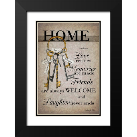 House Keys Black Modern Wood Framed Art Print with Double Matting by Vieira, Robin-Lee