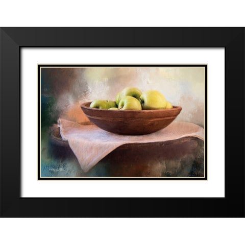 Apple Still Life Black Modern Wood Framed Art Print with Double Matting by Vieira, Robin-Lee