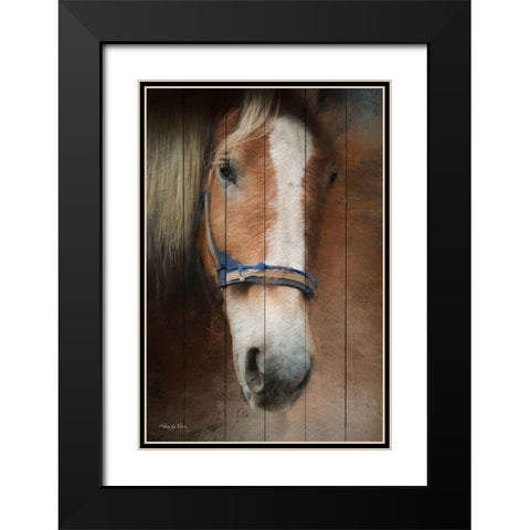 Blaze Black Modern Wood Framed Art Print with Double Matting by Vieira, Robin-Lee