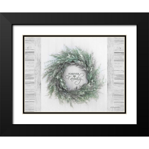 Forever Family Black Modern Wood Framed Art Print with Double Matting by Vieira, Robin-Lee
