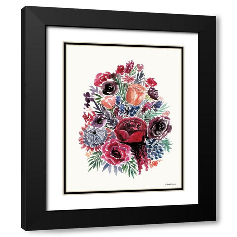 Moody Florals Black Modern Wood Framed Art Print with Double Matting by Nieman, Rachel