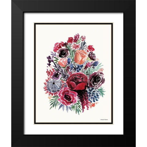 Moody Florals Black Modern Wood Framed Art Print with Double Matting by Nieman, Rachel