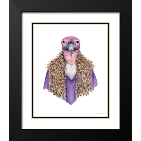 Vulture in a Vest Black Modern Wood Framed Art Print with Double Matting by Nieman, Rachel