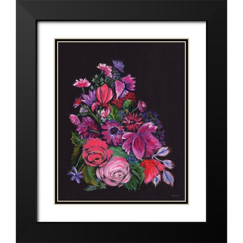 Dinner Party Florals in the Dark Black Modern Wood Framed Art Print with Double Matting by Nieman, Rachel