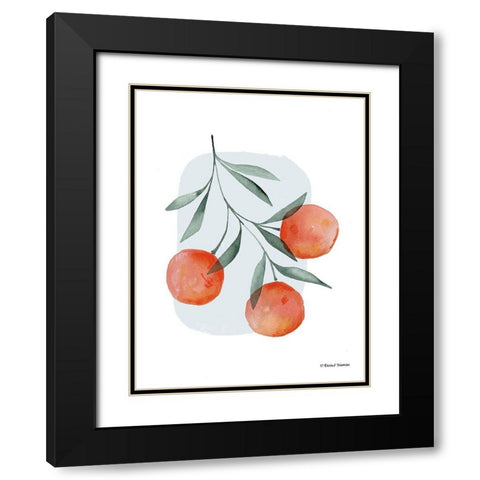 Summer Orange Black Modern Wood Framed Art Print with Double Matting by Nieman, Rachel