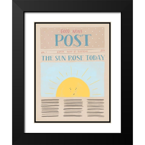 Good New Post Black Modern Wood Framed Art Print with Double Matting by Nieman, Rachel