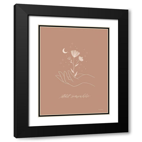 Start Somewhere Black Modern Wood Framed Art Print with Double Matting by Nieman, Rachel