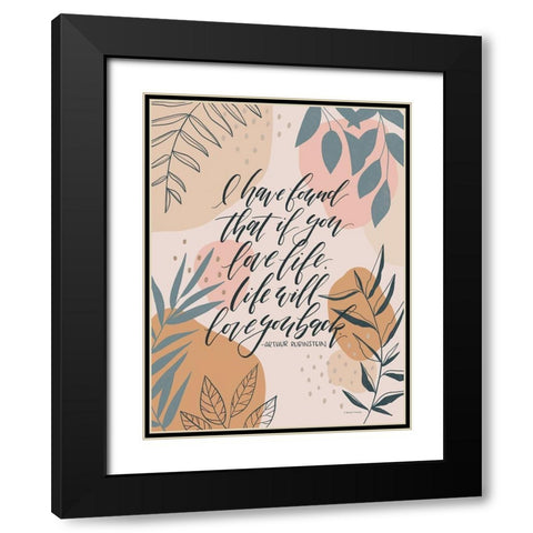 Love Life Black Modern Wood Framed Art Print with Double Matting by Nieman, Rachel