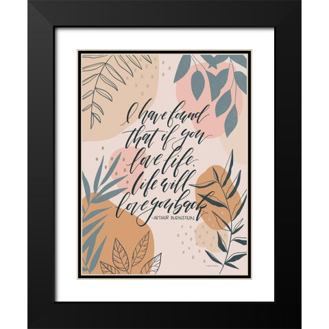 Love Life Black Modern Wood Framed Art Print with Double Matting by Nieman, Rachel