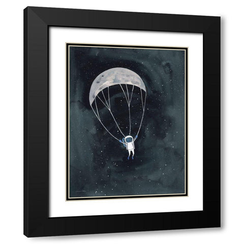 Parachute Moon Black Modern Wood Framed Art Print with Double Matting by Nieman, Rachel
