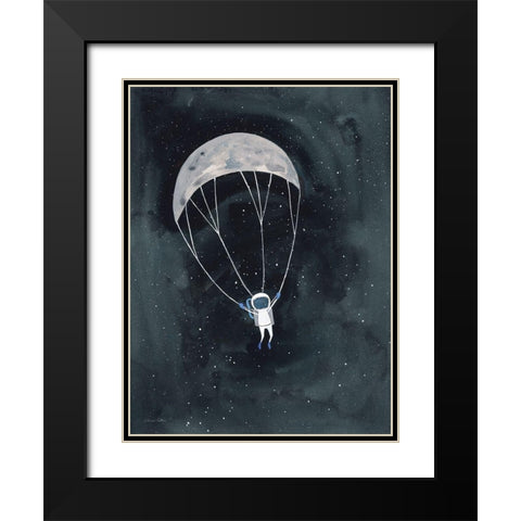 Parachute Moon Black Modern Wood Framed Art Print with Double Matting by Nieman, Rachel