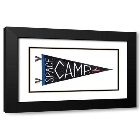 Space Camp Pennant Black Modern Wood Framed Art Print with Double Matting by Nieman, Rachel