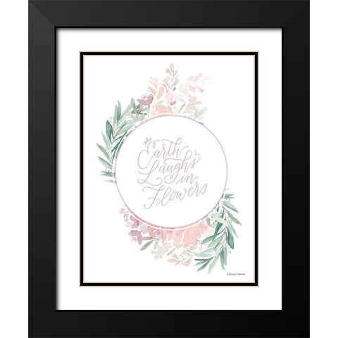 The Earth Laughs in Flowers Black Modern Wood Framed Art Print with Double Matting by Nieman, Rachel