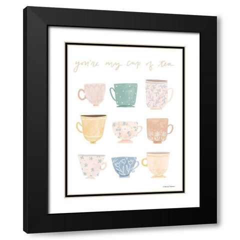 Youre My Cup of Tea Black Modern Wood Framed Art Print with Double Matting by Nieman, Rachel