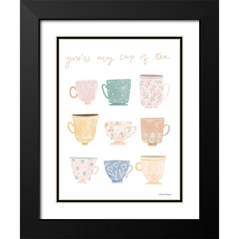 Youre My Cup of Tea Black Modern Wood Framed Art Print with Double Matting by Nieman, Rachel