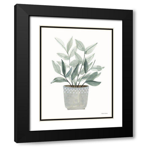Sage Planter Black Modern Wood Framed Art Print with Double Matting by Nieman, Rachel
