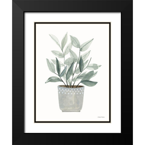 Sage Planter Black Modern Wood Framed Art Print with Double Matting by Nieman, Rachel