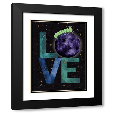 Caterpillar Adventure 2 Black Modern Wood Framed Art Print with Double Matting by Nieman, Rachel