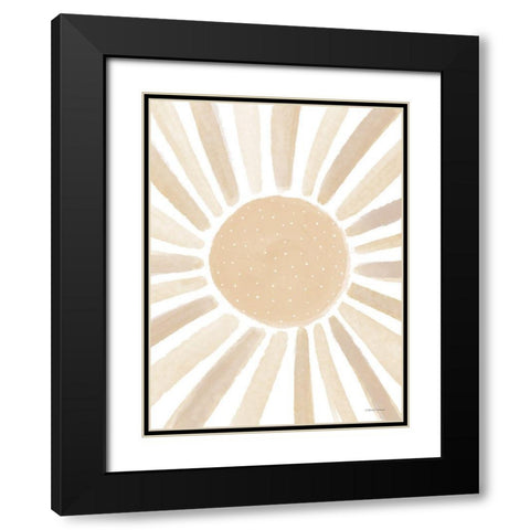 Polka Dot Sunny Day Black Modern Wood Framed Art Print with Double Matting by Nieman, Rachel