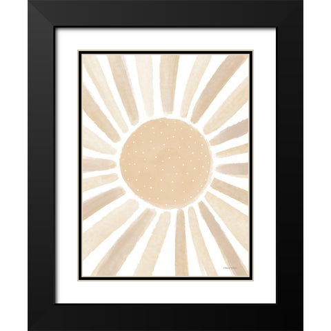 Polka Dot Sunny Day Black Modern Wood Framed Art Print with Double Matting by Nieman, Rachel