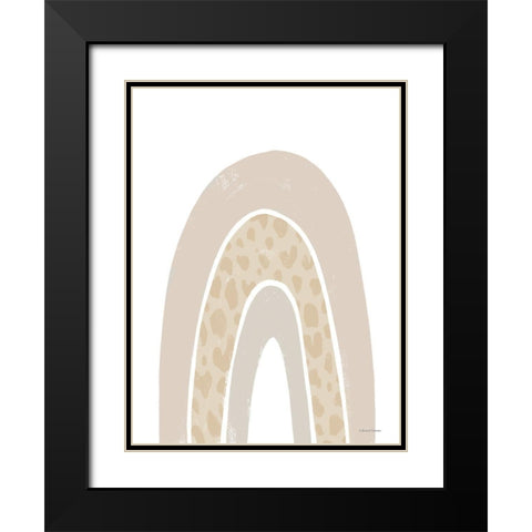 Giraffe Print Rainbow Black Modern Wood Framed Art Print with Double Matting by Nieman, Rachel