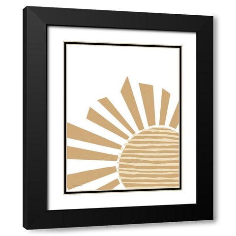 Safari Sunshine Black Modern Wood Framed Art Print with Double Matting by Nieman, Rachel