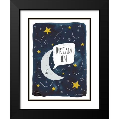 Dream On Moon    Black Modern Wood Framed Art Print with Double Matting by Nieman, Rachel