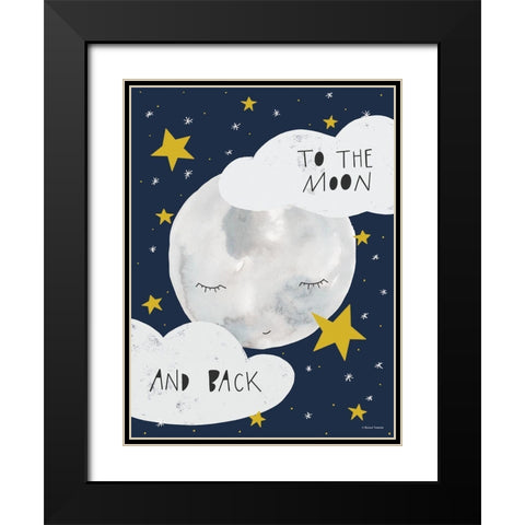 To the Moon  Black Modern Wood Framed Art Print with Double Matting by Nieman, Rachel