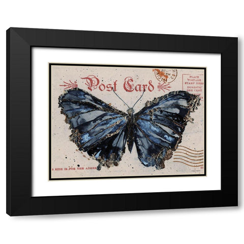 Postcard Painting 4 Black Modern Wood Framed Art Print with Double Matting by Nieman, Rachel