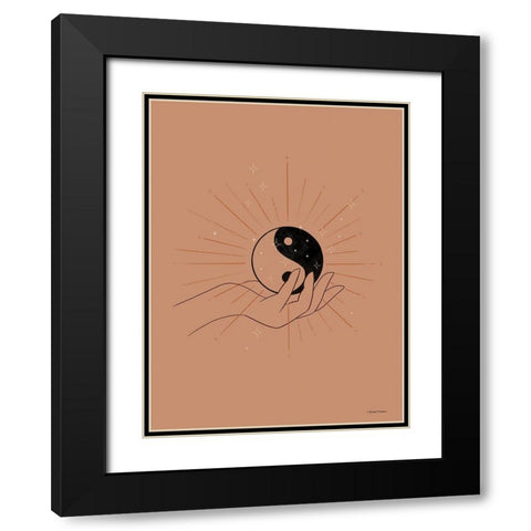 Embrace the Yin and Yang Black Modern Wood Framed Art Print with Double Matting by Nieman, Rachel
