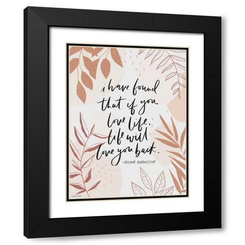 Love Life Black Modern Wood Framed Art Print with Double Matting by Nieman, Rachel