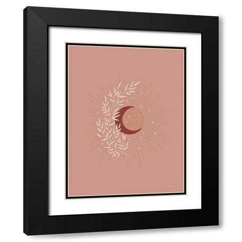 The Moon-Sun and Earth Black Modern Wood Framed Art Print with Double Matting by Nieman, Rachel