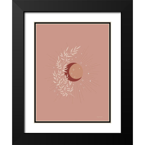 The Moon-Sun and Earth Black Modern Wood Framed Art Print with Double Matting by Nieman, Rachel