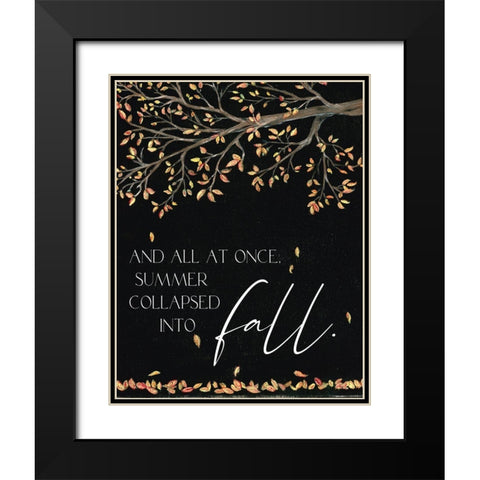 Collapsed into Fall Black Modern Wood Framed Art Print with Double Matting by Soulspeak And Sawdust