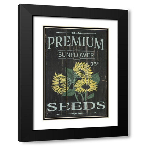 Sunflower Seeds Black Modern Wood Framed Art Print with Double Matting by Soulspeak And Sawdust