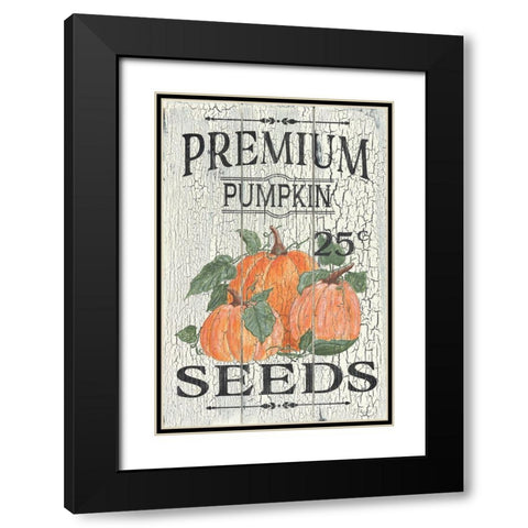 Pumpkin Seeds Black Modern Wood Framed Art Print with Double Matting by Soulspeak And Sawdust