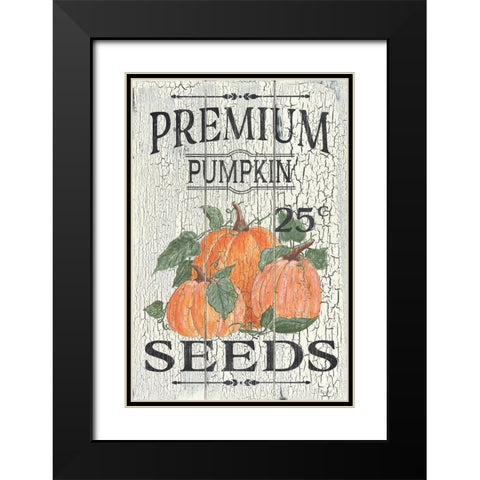 Pumpkin Seeds Black Modern Wood Framed Art Print with Double Matting by Soulspeak And Sawdust