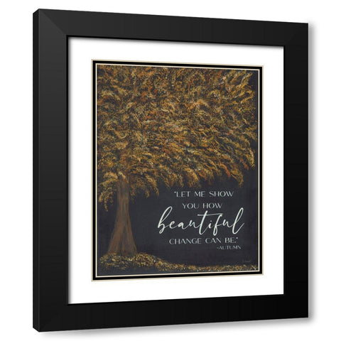 Autumns Wisdom Black Modern Wood Framed Art Print with Double Matting by Soulspeak And Sawdust