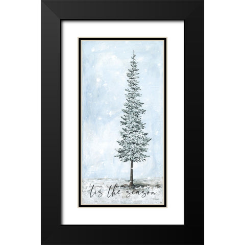Tis the Season Black Modern Wood Framed Art Print with Double Matting by Soulspeak And Sawdust