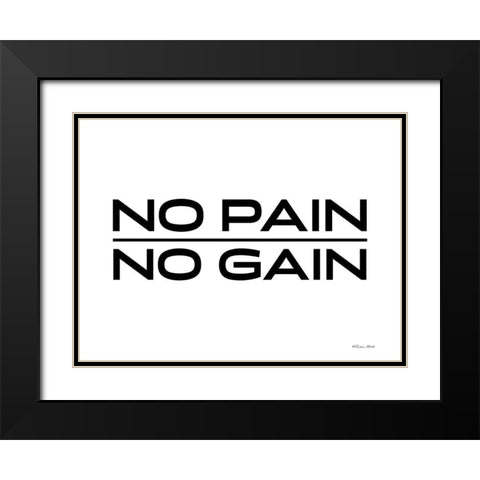 No Pain-No Gain Black Modern Wood Framed Art Print with Double Matting by Ball, Susan