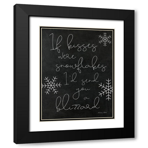 Send a Blizzard Black Modern Wood Framed Art Print with Double Matting by Ball, Susan