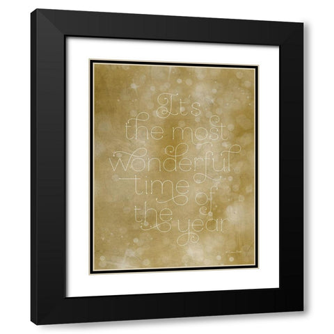 Most Wonderful Time of the Year Black Modern Wood Framed Art Print with Double Matting by Ball, Susan