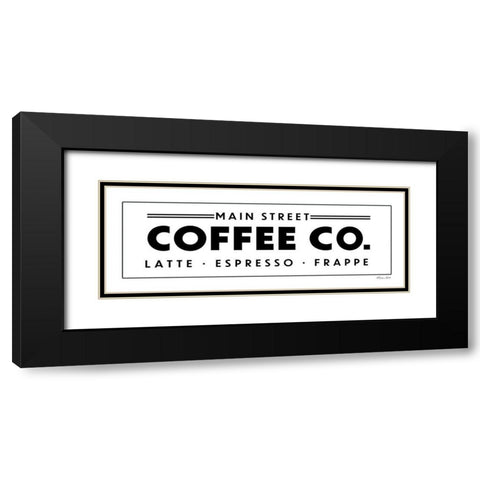 Main Street Coffee Co. Black Modern Wood Framed Art Print with Double Matting by Ball, Susan