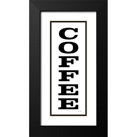 Coffee Black Modern Wood Framed Art Print with Double Matting by Ball, Susan