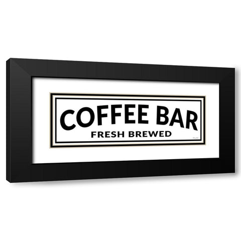 Coffee Bar Black Modern Wood Framed Art Print with Double Matting by Ball, Susan