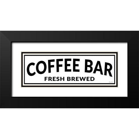 Coffee Bar Black Modern Wood Framed Art Print with Double Matting by Ball, Susan
