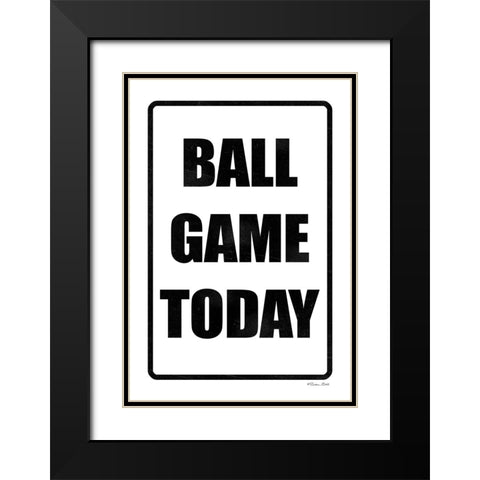 Ball Game Today Black Modern Wood Framed Art Print with Double Matting by Ball, Susan